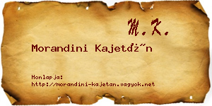 Morandini Kajetán névjegykártya